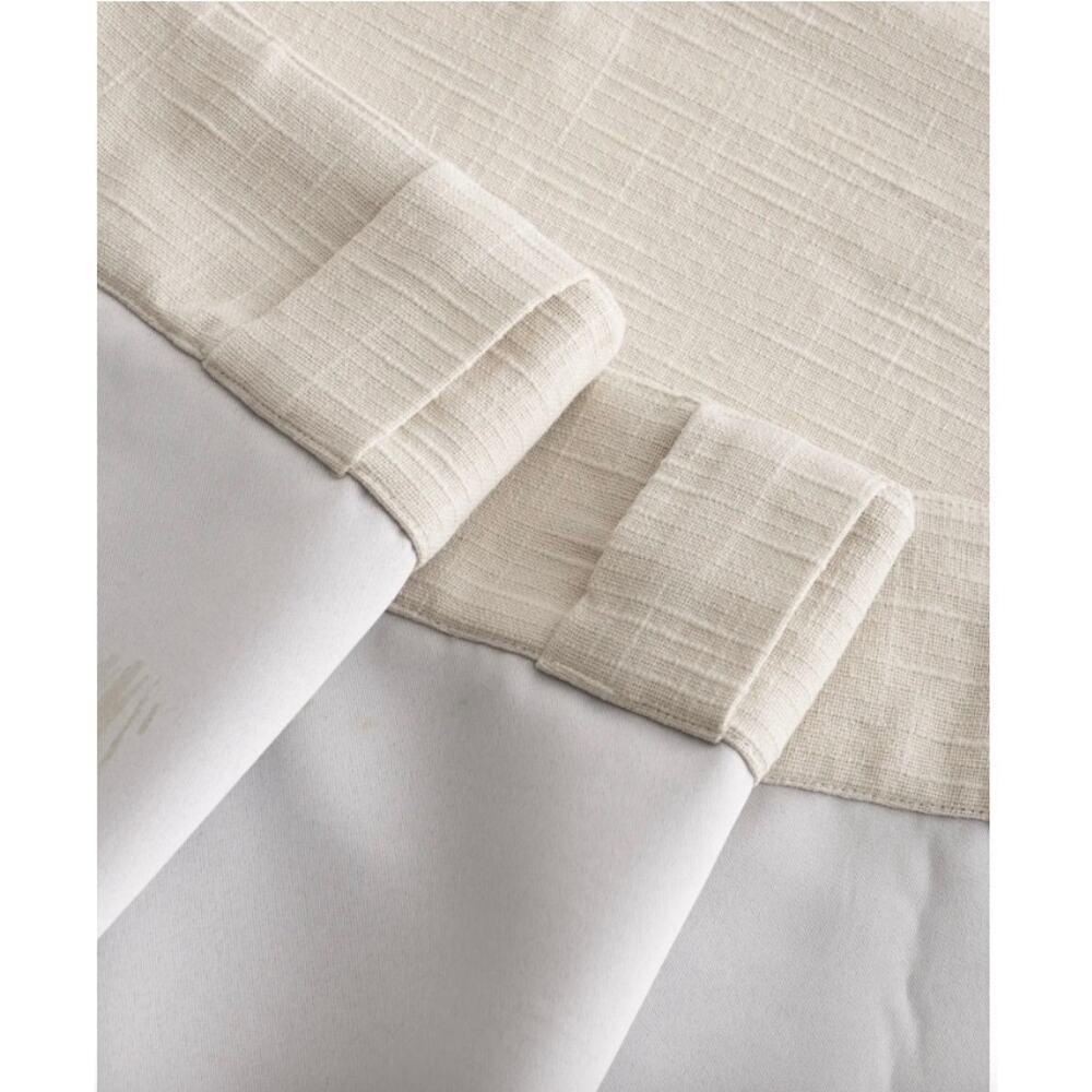 Quince Cotton Slub Room Darkening Curtain Panel 48X84 Natural - Picture 5 of 6